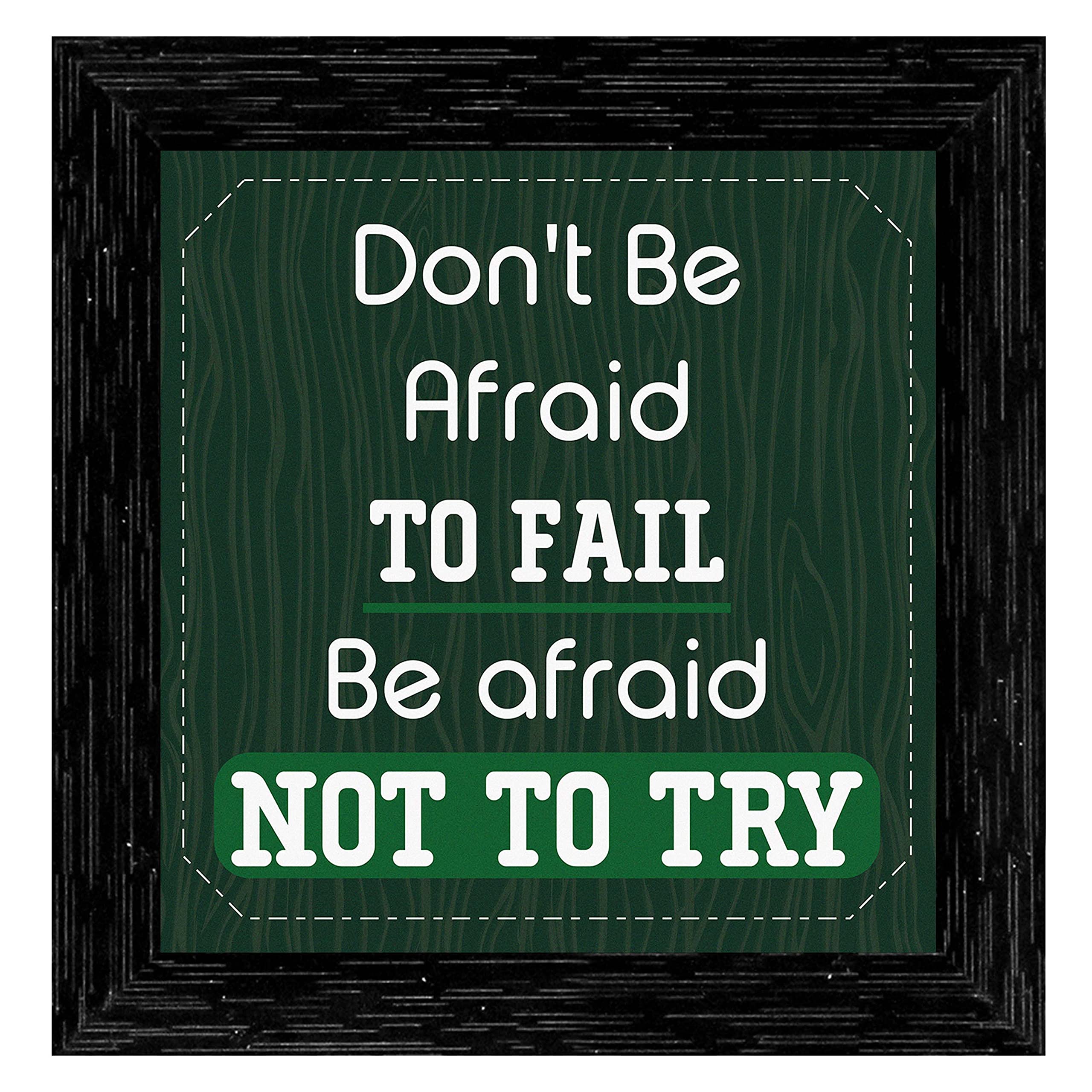 Indianara Set of 5 Motivational Quotes Framed Wall Hanging Laminated Paintings Matt Art Prints 9.5 inch x 9.5 inch each without